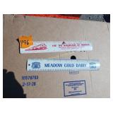 Railroadsof Indiana, Meadow Gold Dairy Metal Ruler