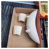 MCM Ceramic Planter Set