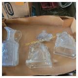 Federal Glass Horse Head Bookends