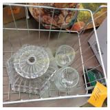 Glassware, Metal Rack,