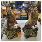 Pr of Fish Lamps Style of Magellic
