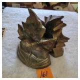 Vtg Leaf Bookends