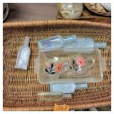 Basket, Small Bottles, Creamer/Sugar