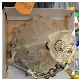 Vtg Hanging Lamp with Prisms