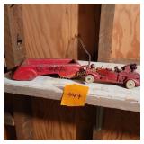 Vtg 30's Wyandotte Comet Toy Wagon, Hard Rubber