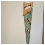 Beautiful Painted Cardinal Hand Saw