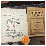 History of Crescent City, Illinois Law Book Lets