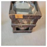 Glass Water Jug with Pennies