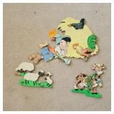 Vtg Dolly Toy 'Little Boy Blue' Scene Pin Ups