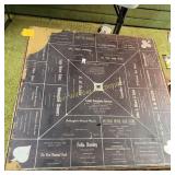 Vtg Card Table with Business  Advertisement