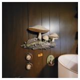 Vtg Mushroom Wall Decor