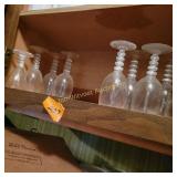 Vtg Bubble Stem Glasses, Various Cups