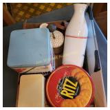 Tins, Nut Crusher, Milk Bottle