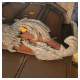 Wood Pediment Mythical Creatures