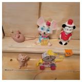 Vtg Soap Bottles, Mice, Toys