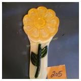 Vtg Lucite Flower Spoon Holder