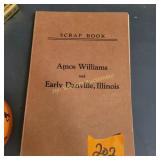 Vtg Scrap Book Amos Williamsand Early Danville, lL