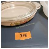 Vtg Glassbake "Atomic Starburst" , Corning Ware,