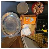 Wood Spool, Tray, Flatware  Tray