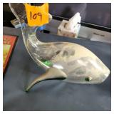 Crystal Glass Whale Sculpture  ?