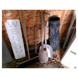 Shovels, Push Broom, Golf Bag