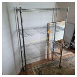 Chrome Shelf Unit on Wheels