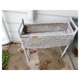 Vtg Wicker Flower Holder
