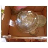 Glass Bowls, Heart Pans