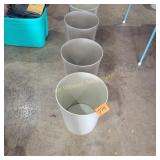 4 Metal Medium Trash Cans