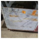 Gray Metal Bin 39 tall 18 wide 28 deep,