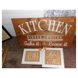Dinner Choice Sign