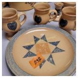 Vtg Pfaltzgraff American Pattern, Plates,3 Cups