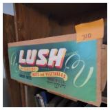 Lush Fruit/Veggie Wood Crate