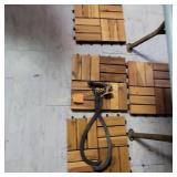 Vtg Ice Tongs, Wood Floor Pieces