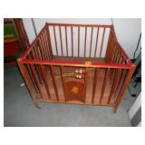Vtg  Wood Baby Crib