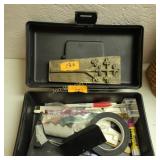 Black Plastic Case, with Office Items