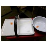 Enamel Bowl and Tray