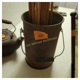 Vtg Metal Bucket, Candle Dryer