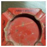 Vtg Ash Tray, Metal, Judds Resort