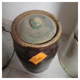 Vtg Brown Crockery  with Lid