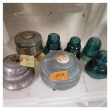 Vtg Powder Boxes, Insulators