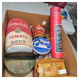 Vtg Tins, Campbell Soup Pillow, Heritage Mint
