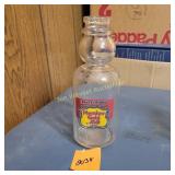 Vtg Meadow Gold Cream Top Quart Glass Milk Bottle