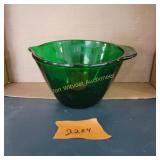 Vtg Anchor Hocking Forest Green Glass 5 Cup
