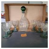 Avon Beaded Decanter with Glasses