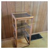 Glass Wood Shelf Unit