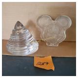 Glass Torchus Shell Swirl  Paperweight,  Mickey