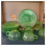 Green Depression Glass