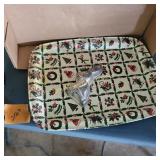 Vtg Christmas Tray, Rabbit Mold