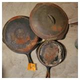 Griswold Skillet and Lid,  Smaller Skillet